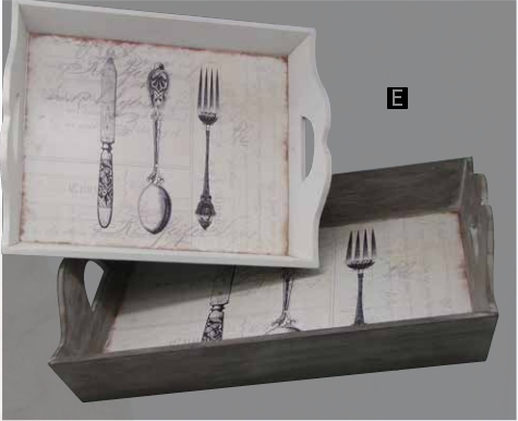Set de 2 plateaux main image